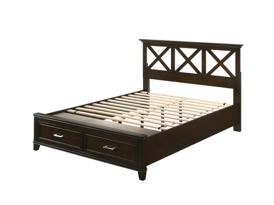 Cherry Nova II King X Storage Bed 1282-110