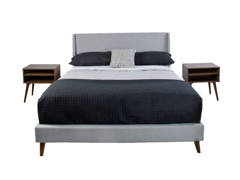 MADDISON UPHOLSTERED KING BED IN A BOX W/ 2 NIGHTSTANDS 1182DS-110