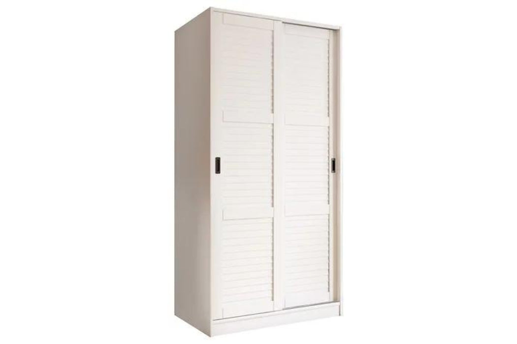 5666 - 100% Solid Wood 2-Sliding Door Wardrobe