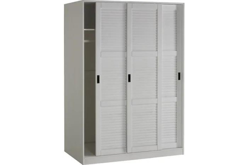 5676 - 100% Solid Wood 3-Sliding Door Wardrobe Armoire