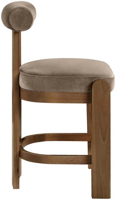 Arienzo Velvet Performance Fabric Upholstered Counter Stool