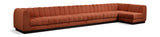 Quinn 197" Chenille Fabric Upholstered 7pc. Modular Sectional