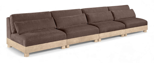 Turin 160" Chenille Fabric Upholstered 4pc. Modular Sofa