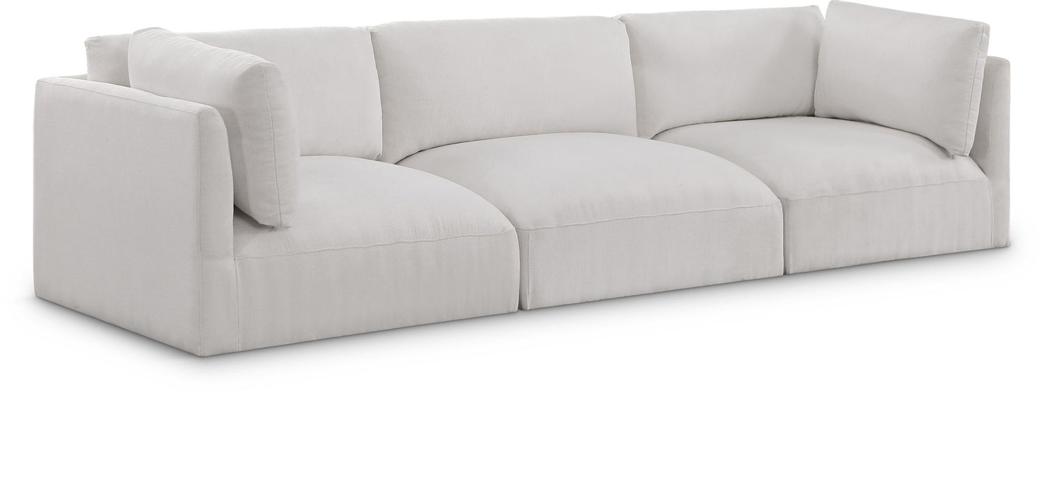 Sofá modular tapizado de tela Ease de 114" de 3 piezas