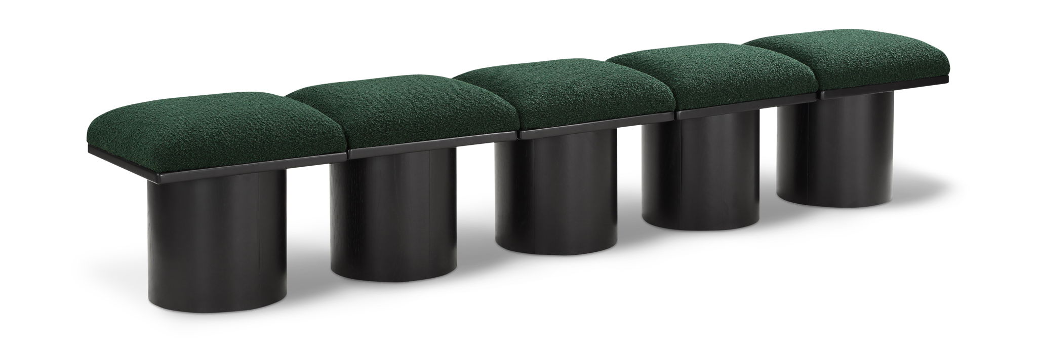 Pavilion Boucle Fabric Upholstered 5pc. Modular Bench