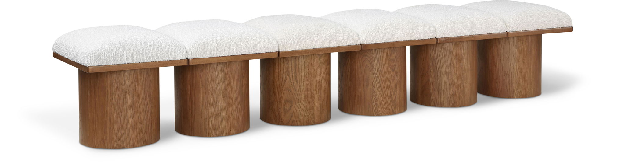 Pavilion Boucle Fabric Upholstered 6pc. Modular Bench