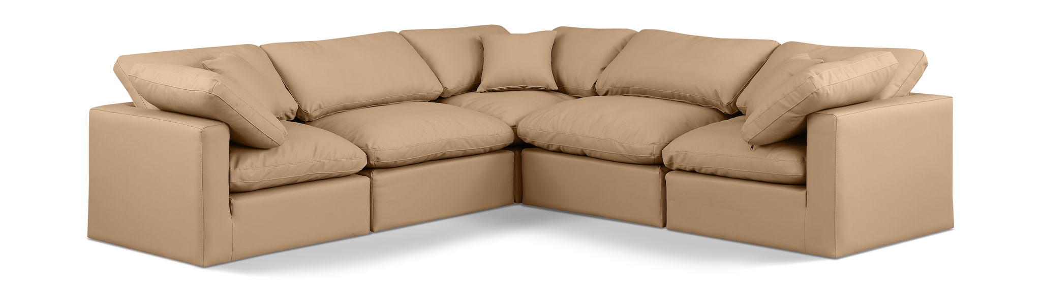 Indulge 105" Vegan Leather Upholstered 5pc. Modular Sectional