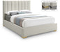 Pierce Linen Textured Fabric Upholstered Bed