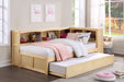 Bartly (4) Twin Bookcase Corner Bed with Twin Trundle