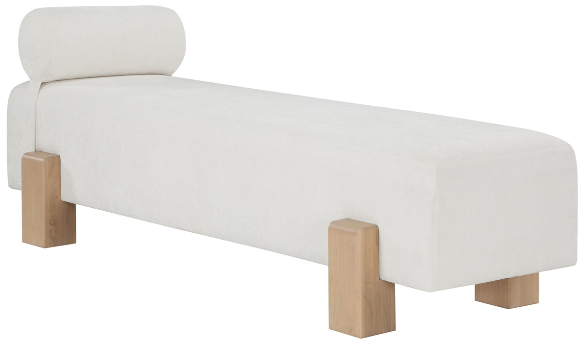 Edison Chenille Fabric Upholstered Bench