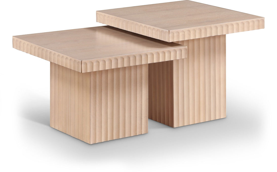 Spencer Solid Wood And Oak Veneer 2 Piece Coffee Table