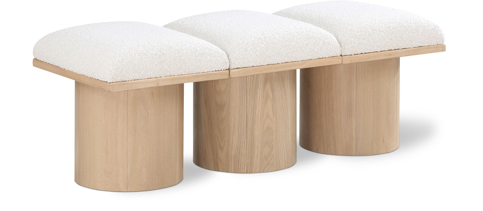 Pavilion Boucle Fabric Upholstered 3pc. Modular Bench