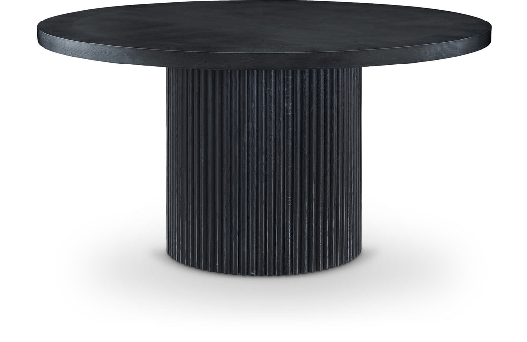 Mesa de comedor de madera maciza con enchapado de roble Belinda de 60"