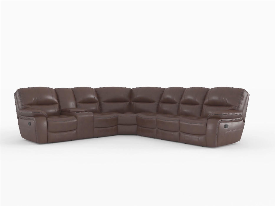  (4)4-Piece Modular Reclining Sectional with Left Console 8480GRY*4SC