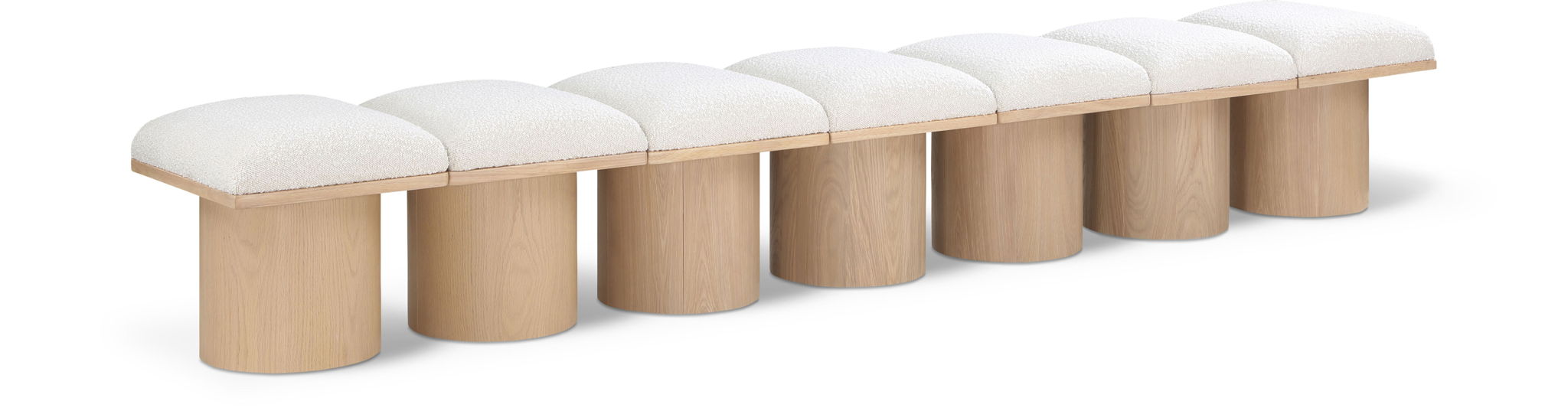 Pavilion Boucle Fabric Upholstered 7pc. Modular Bench