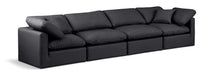 Indulge 140" Vegan Leather Upholstered 4pc. Modular Sofa