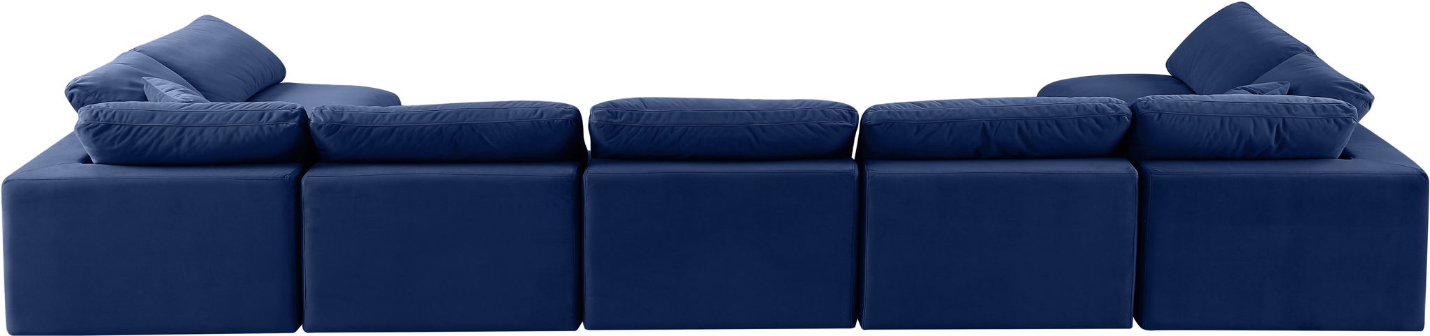 Comfy 197" Velvet Upholstered 7pc. Modular Sectional