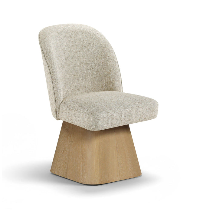 Marlowe Linen Textured Fabric Upholstered Dining Side Chair