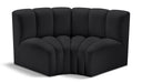 Arc 60" Vegan Leather Upholstered 2pc. Modular Sectional