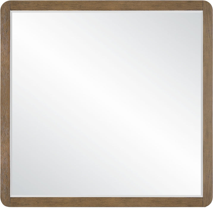Adagio 42" W X 40" H Oak Veneer And Solid Wood Frame Mirror