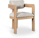 Sacha Linen Textured Fabric Upholstered Dining Chair