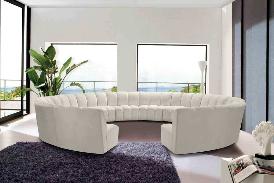 Infinity 178" Velvet Upholstered 12pc. Modular Sectional