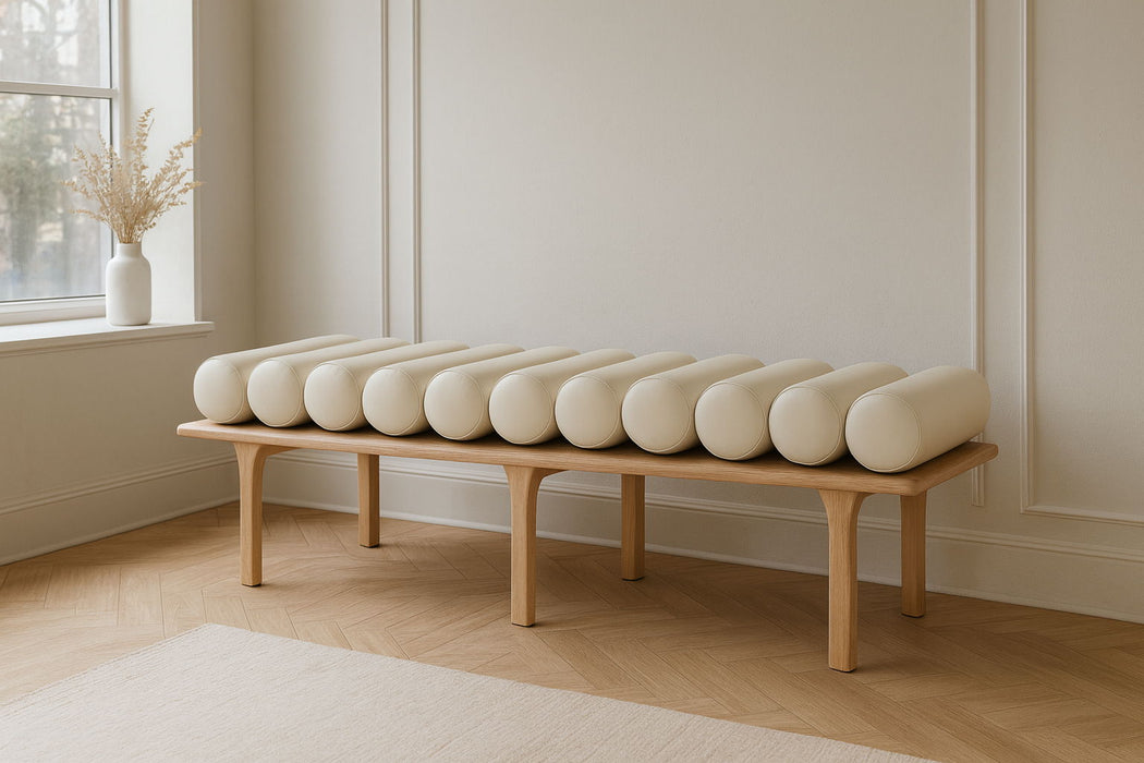 Landon Vegan Leather Upholstered Bench