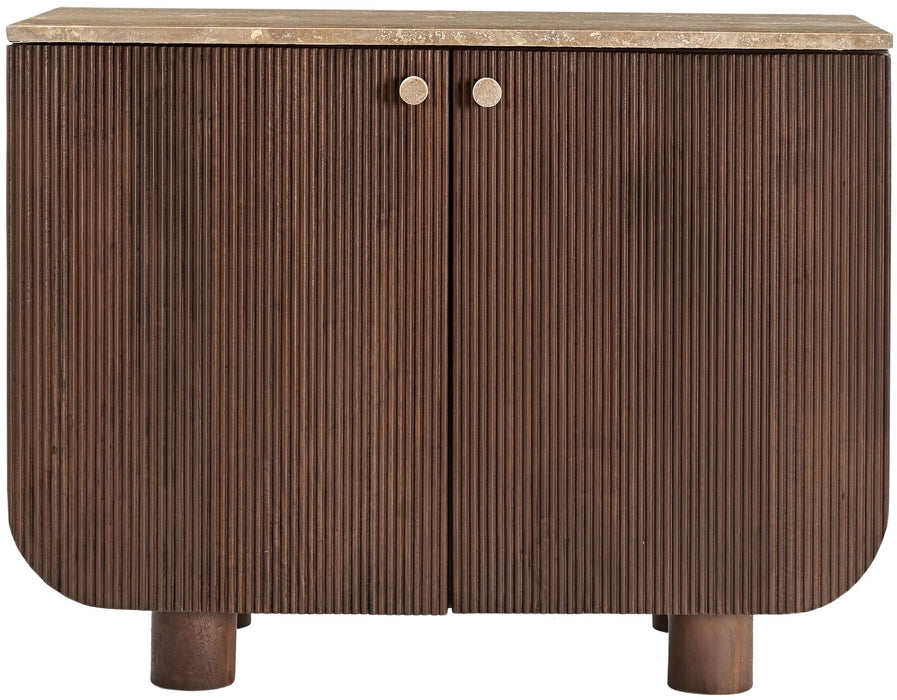 Aparador / bufé de mármol genuino y de madera de mango Cressa