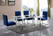 Cameron 64" Marble Veneer Top And Steel Base Dining Table