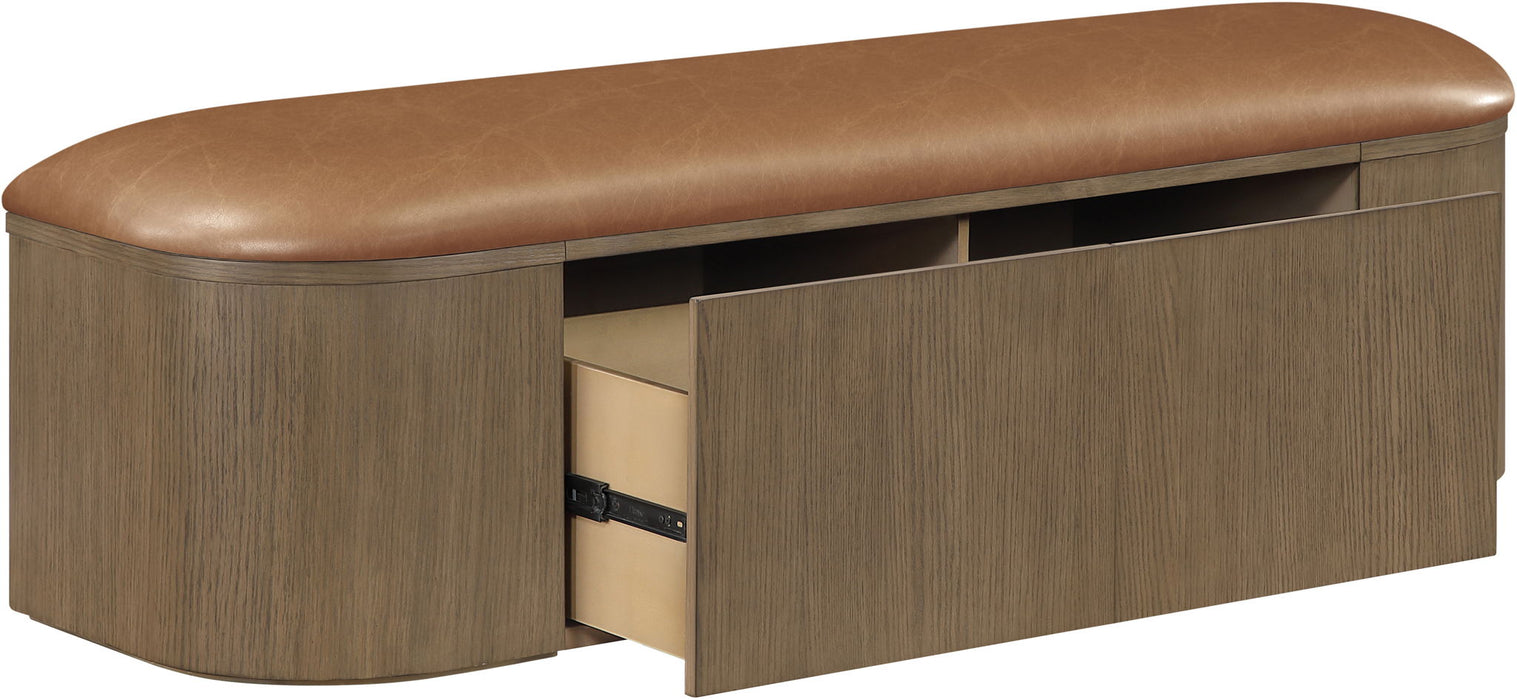 Velden Vegan Leather Upholstered Storage Bench