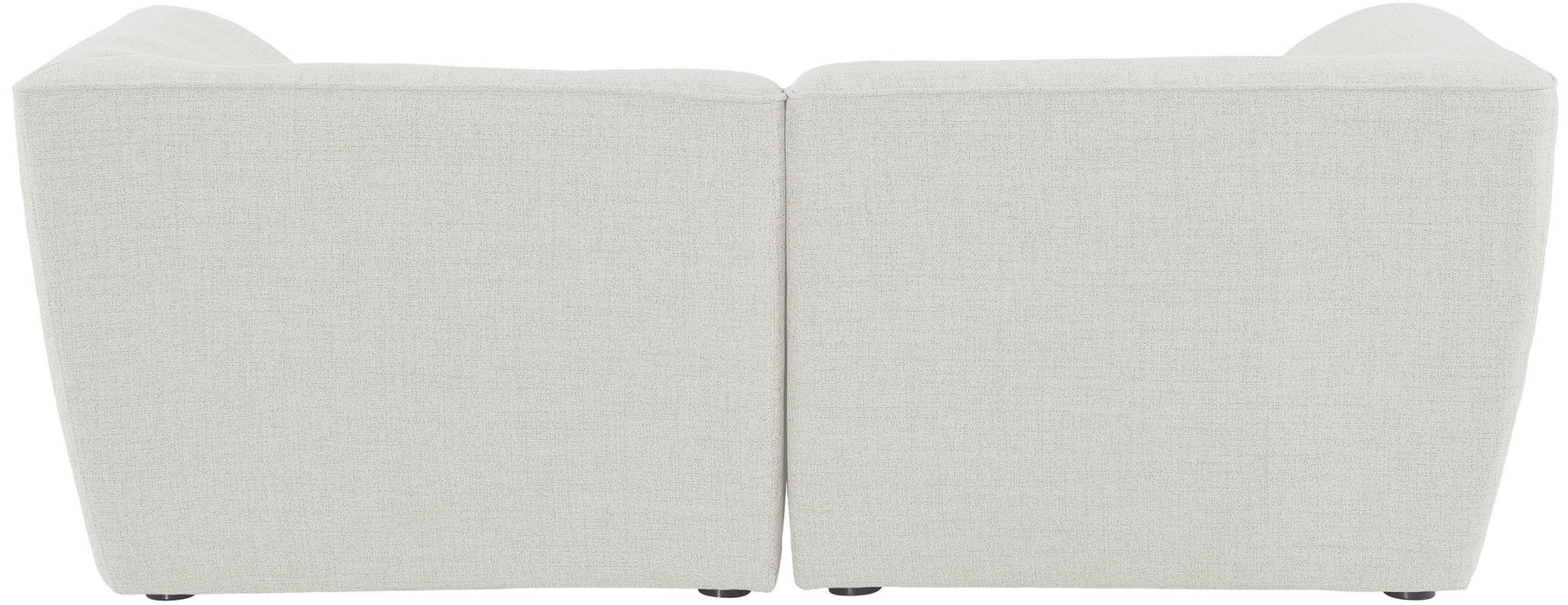 Miramar 76" Linen Textured Fabric Upholstered 2pc. Modular Loveseat