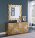 Golda 43" W X 43" H Gold Leaf Frame Mirror