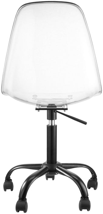 Clarion Lucite Seat And Metal Base Office Chair