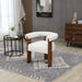 Barrel Cream Boucle Fabric Upholstered Dining Chair