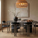 Aurum Vegan Leather Upholstered And Brushed Silver Iron Frame Dining Chair
