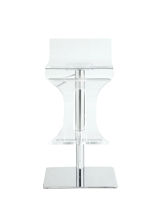 Contemporary Pneumatic-Adjustable Stool w/ Acrylic Seat 4029-AS-CLR