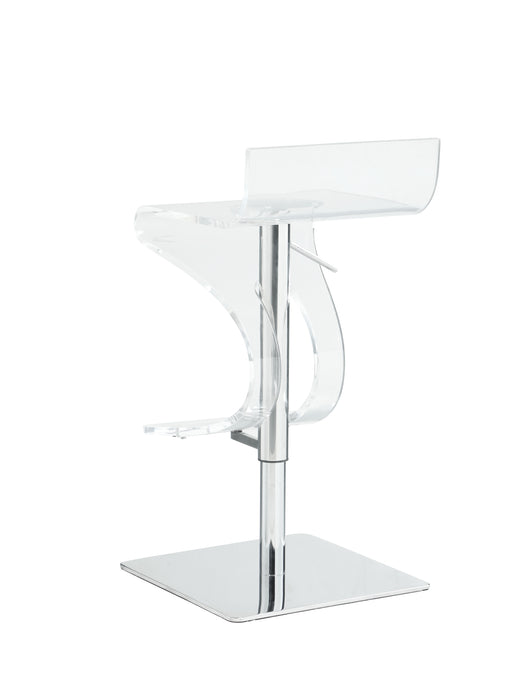 Contemporary Pneumatic-Adjustable Stool w/ Acrylic Seat 4029-AS-CLR