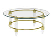 Contemporary Round Glass Top Cocktail Table 4038-CT