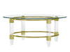 Contemporary Round Glass Top Cocktail Table 4038-CT