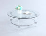 Contemporary Round Glass Top Cocktail Table 4038-CT