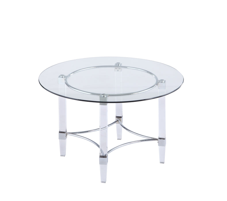 Contemporary Round Glass Top Dining Table 4038-DT