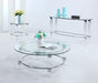 Contemporary Round Glass Top Cocktail Table 4038-CT