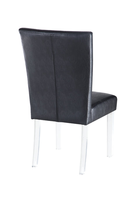Contemporary Curved Flare-Back Parson Side Chair - 2 per box 4038-PRS-SC-BLK