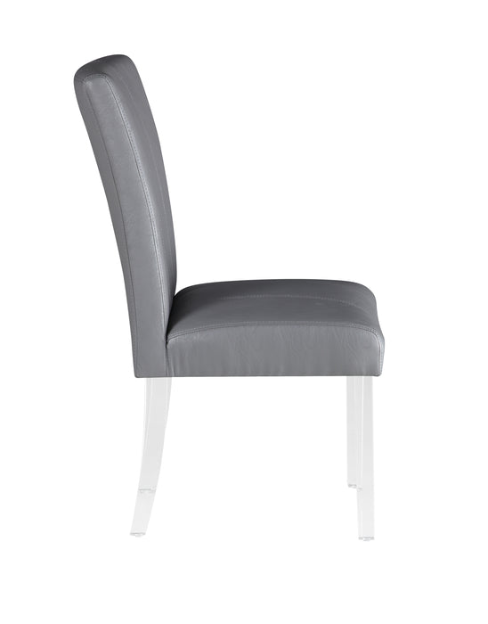 Contemporary Curved Flare-Back Parson Side Chair - 2 per box 4038-PRS-SC-GRY