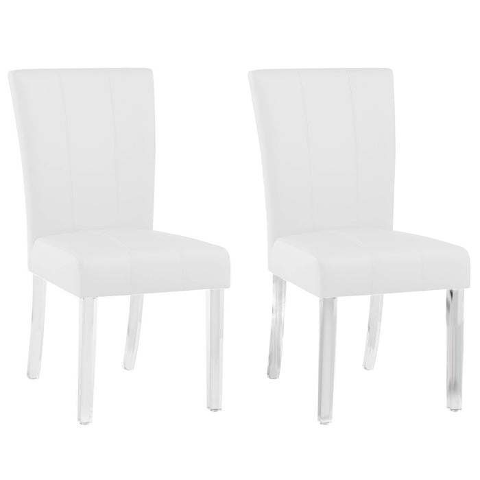 Contemporary Curved Flare-Back Parson Side Chair - 2 per box 4038-PRS-SC-WHT