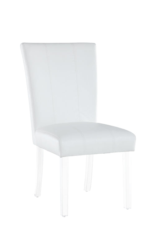 Contemporary Curved Flare-Back Parson Side Chair - 2 per box 4038-PRS-SC-WHT