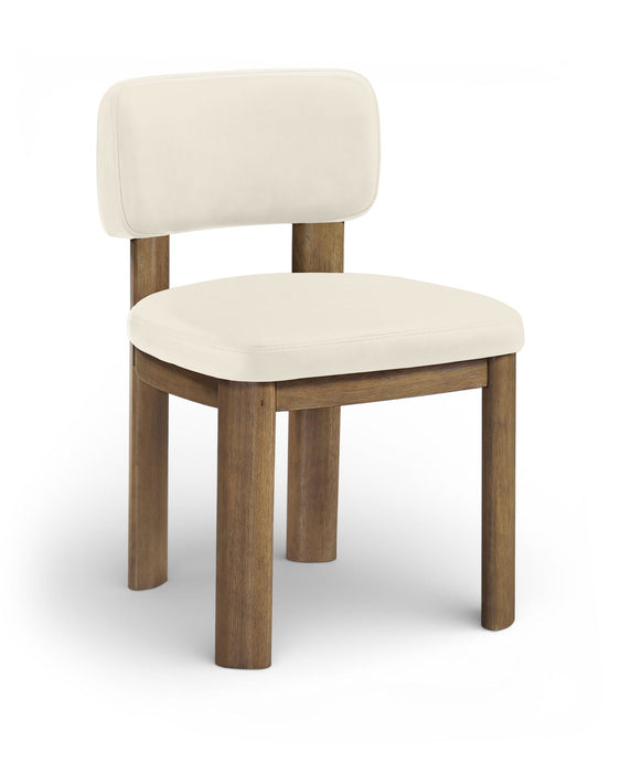 Silla de comedor tapizada de cuero vegano Paloma