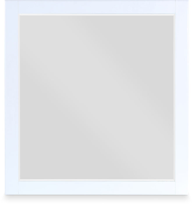 Zayne 36" W X 38" H Wood Veneer Frame Mirror