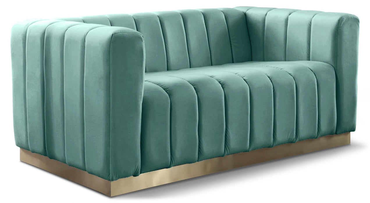 Marlon 62.5" Velvet Upholstered Loveseat