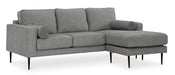 Hazela Loveseat - Black/Gray